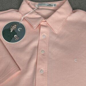 Criquet Polo Shirt Mens 2XL Pink Pima Cotton Knit Golf Short Sleeve Casual